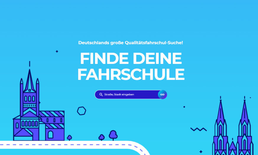 Startseite der Webseite fahrschule-123.de